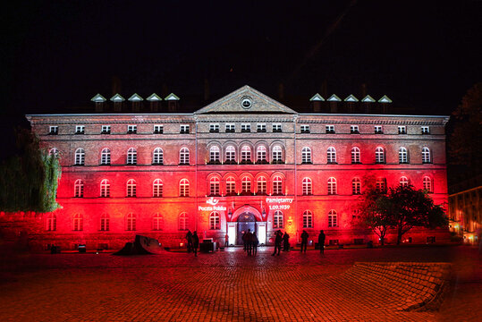 iluminacja na budynku PP w Gdańsku2 