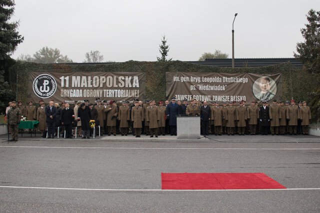 Uroczyste przekazanie obowiązków dowódcy 11 Małopolskiej Brygady OT.