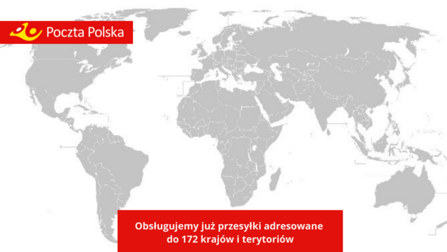 Obsługujemy już przesyłki adresowane do 172 krajów 