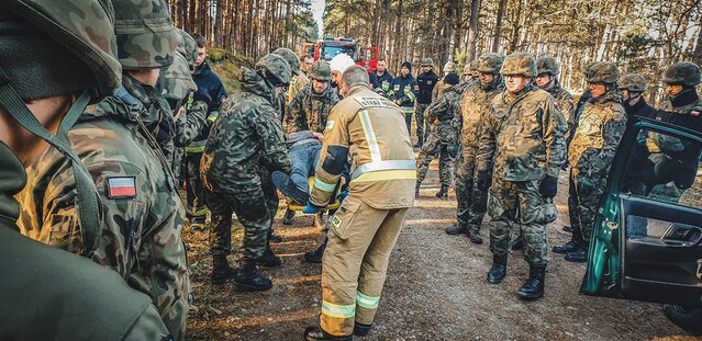 Ćwiczenia Terytorialsów ze służbami ratowniczymi­