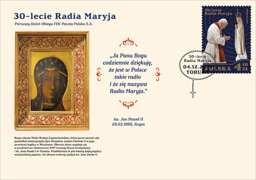 30-lecie Radia Maryja koperta FDC 