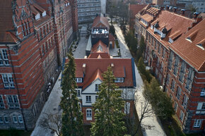 Budynek Hydromechaniki z lotu ptaka. Fot. Maciej Buczeń/PG