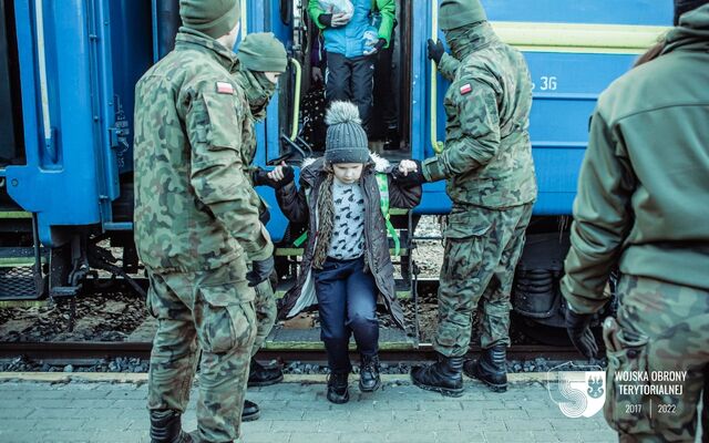 Chełm. Lubelscy terytorialsi wspierają przyjęcie uchodźców z Ukrainy