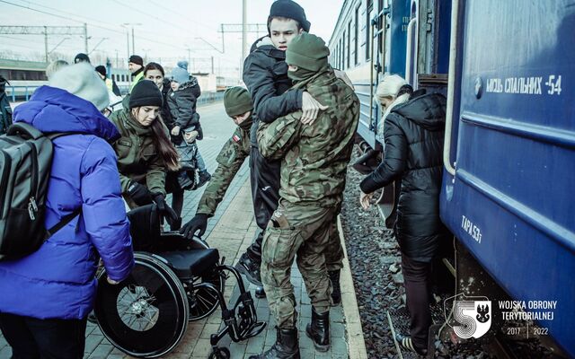 Chełm. Lubelscy terytorialsi wspierają przyjęcie uchodźców z Ukrainy