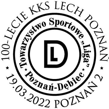 100-lecie KKS Lech Poznań datownik 