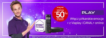 Największe sportowe emocje z Play dzięki telewizji z internetem już od 50 zł miesięcznie 