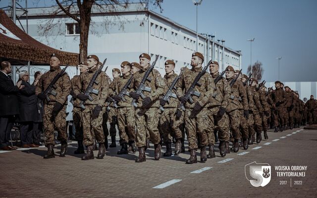 Przysięga wojskowa w 9 Łódzkiej Brygadzie OT