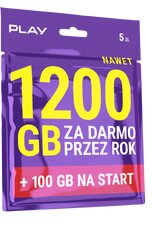 Nawet 1400 GB za darmo w Play na Kartę - starter 