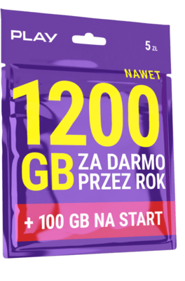 Nawet 1400 GB za darmo w Play na Kartę - starter 