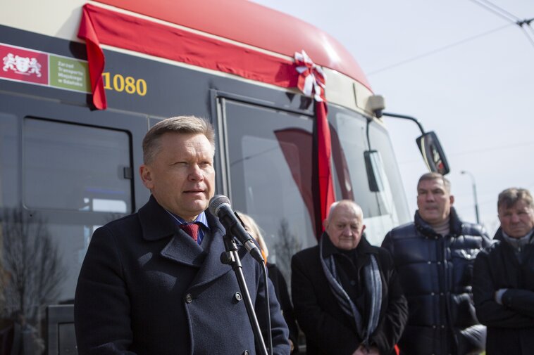 Waldemar Ossowski podczas uroczystości. 