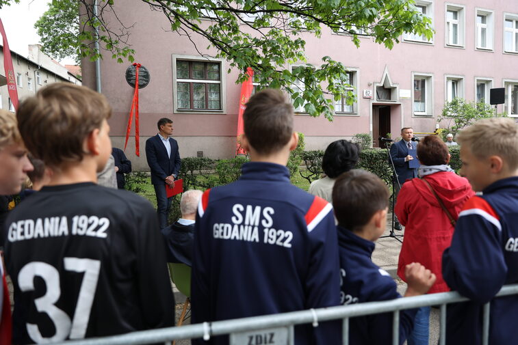 Na uroczystości pojawili się także zawodnicy Gedanii 