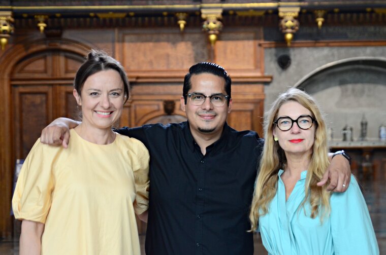 Od lewej: Małgorzata Brajner–Białas, Carlos Peña Montoya i Marta Jankowska.