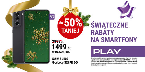 Play z Mikołajem rabaty rozdaje - Samsung