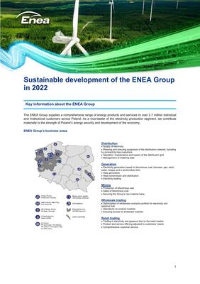 ENEA Group ESG report for 2022 - booklet