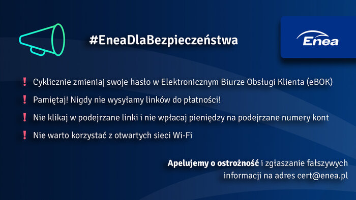 Enea w trosce o bezpieczeństwo klientów w sieci