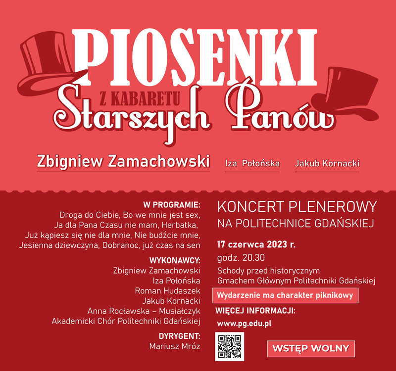 Piosenki z Kabaretu Starszych Panów - koncert plenerowy na PG