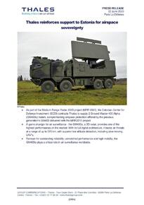 PR_Thales reinforces support to Estonia for airspace sovereignty 22JUN23.pdf