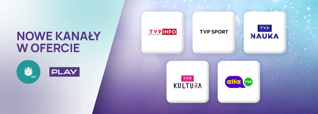 Oferty telewizyjne Play i UPC z nowymi kanałami tematycznymi TVP 