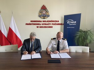 Enea Operator i zachodniopomorska Państwowa Straż Pożarna z nowym porozumieniem (1)