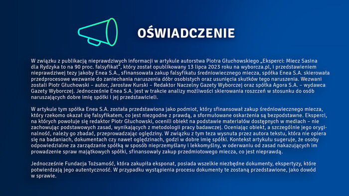 Oświadczenie Enea