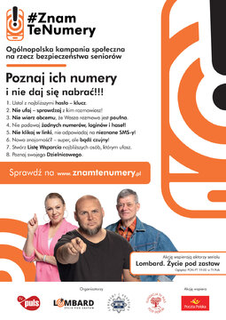 Plakat Kampania #ZnamTeNumery 