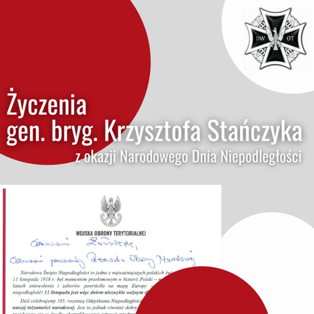 Życzenia z okazji Narodowego Dnia Niepodległości