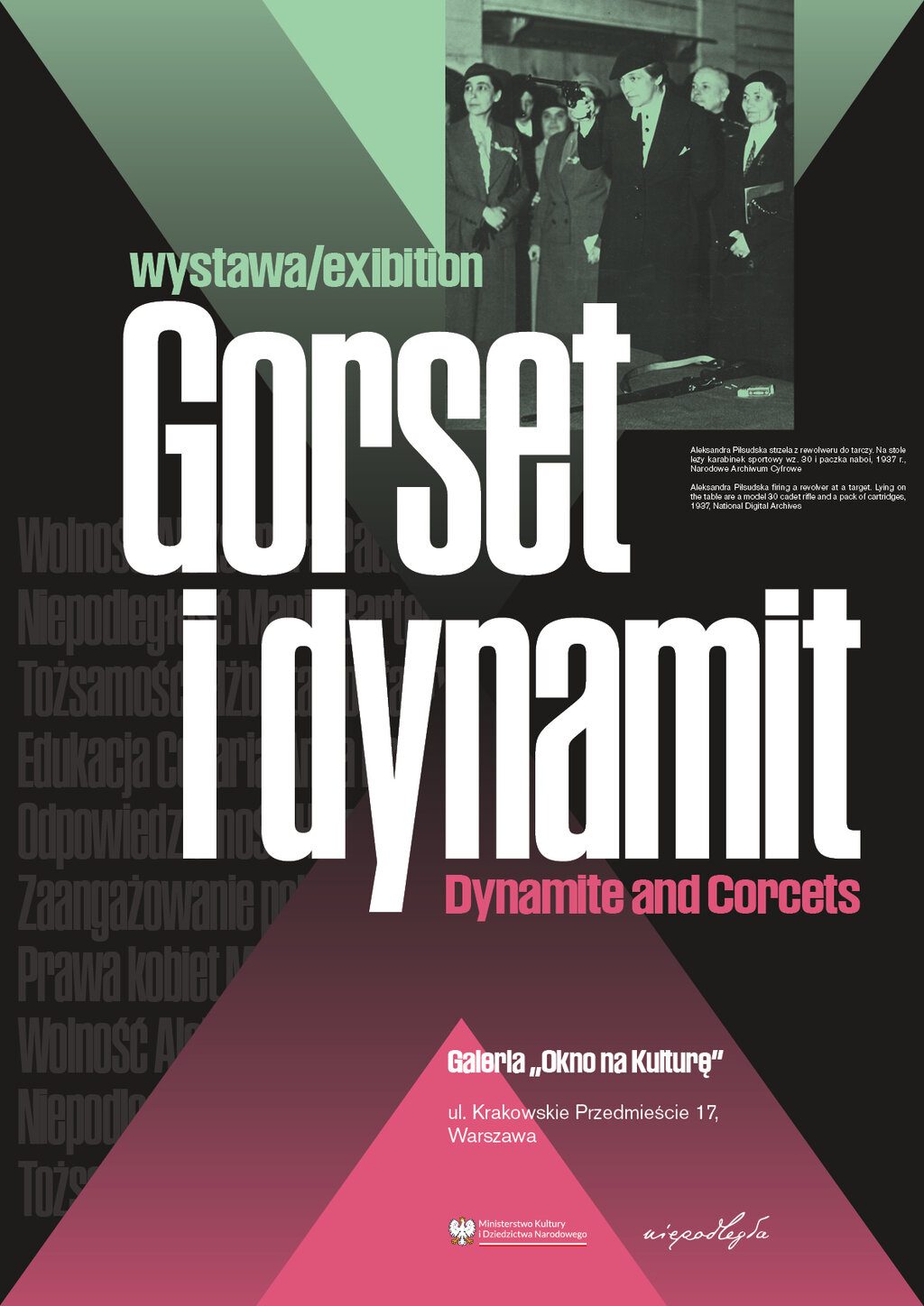 08 12 2023 Niepodelgla gorset i dynamit plakat 420x594mm