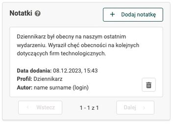 notatka dodana
