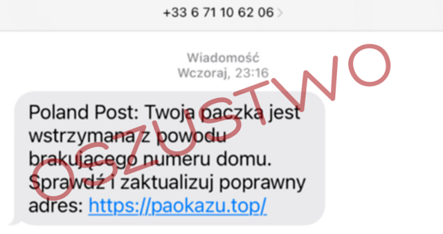 Przykład fałszywej wiadomości 4 