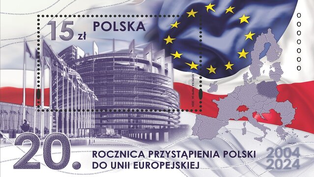 ZNACZEK 20 ROCZNICA PRZYSTAPIENIA  POLSKI  DO UE 