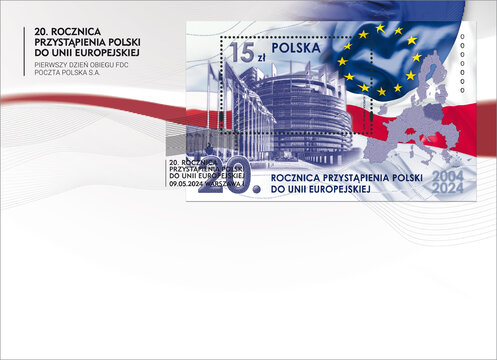 koperta 20 ROCZNICA PRZYSTAPIENIA  POLSKI  DO UE 