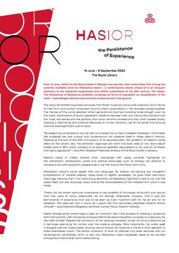 Exhibition_Hasior. The Persistence of Experience_press release