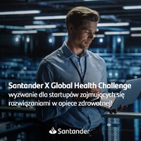 Grafika promująca Santander X Global Health Challenge