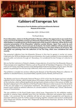 Gabinet of European Art_press release