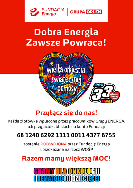 Energa razem z WOŚP