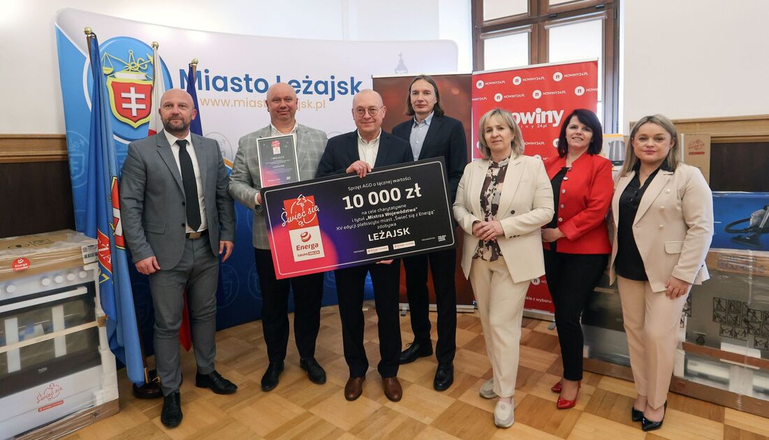 Nagrody dla Leżajska za zajęcie I miejsca w plebiscycie „Świeć się z Energą” w województwie podkarpackim