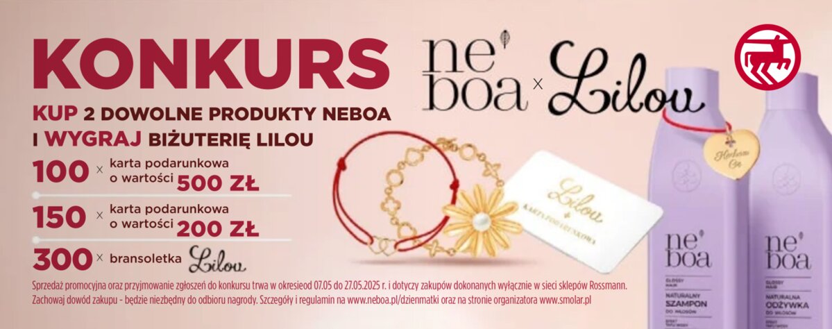 Konkurs Neboa x Lilou dla klientów Rossmanna