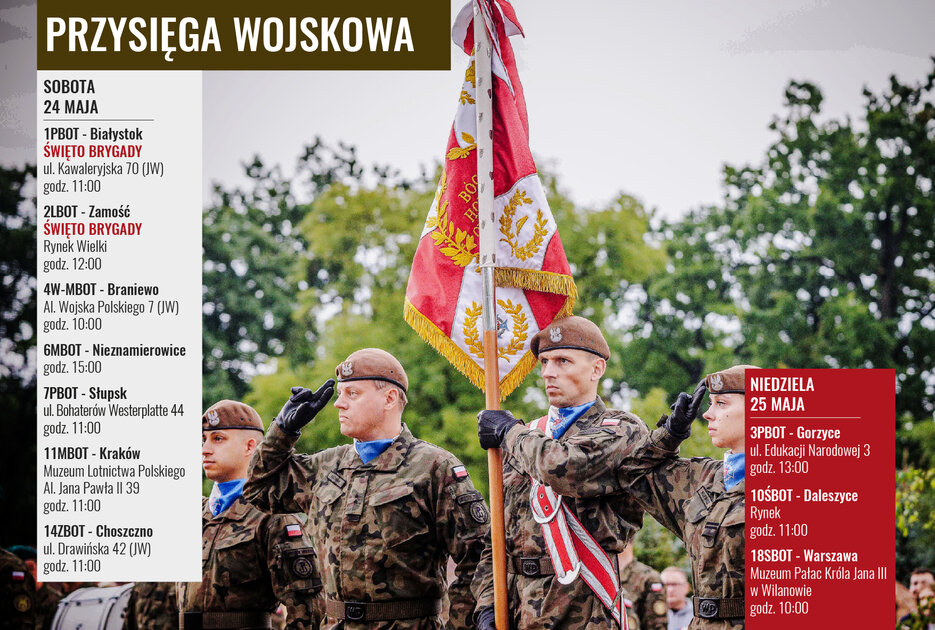 Nowi żołnierze WOT złożą przysięgę