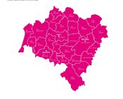 Mapa przyłączanych do sieci TD obiektów