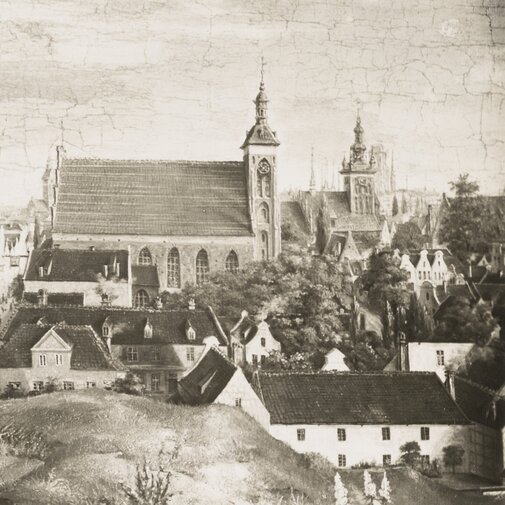 HGDpion - Widok Starego Miasta, autor nieznany, poł  XIX w , ze zbiorów Muzeum Gdańska