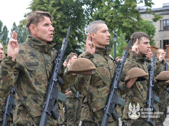 Przysięga wojskowa 9 Łódzka Brygada OT, Pabianice