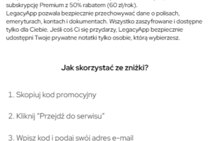 screenshot LegacyApp Velokorzyści 2