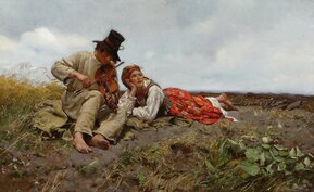 Józef Chełmoński, Sielanka, olej na płótnie, 1885, Bowers Museum.jpg