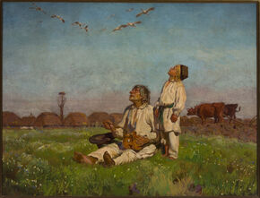 Józef Chełmoński, Bociany, olej na płótnie, 1900, Muzeum Narodowe w Warszawie.jpg