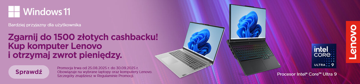 Kup laptop Lenovo i odbierz do 1500 zł w postaci cashbacku