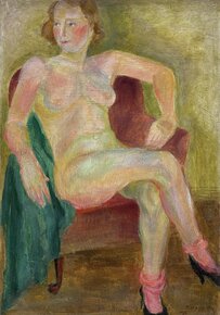 Jaroslava Muzyka, Akt (Studium kobiety), 1936, tektura, olej, Lwowska Narodowa Galeria Sztuki im_ Borysa Woźnickiego.jpg