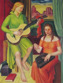 Maria Wodzicka, Koncert, 1932, olej na tekturze, Muzeum Narodowe we Lwowie im_ Andrzeja Szeptyckiego.jpg
