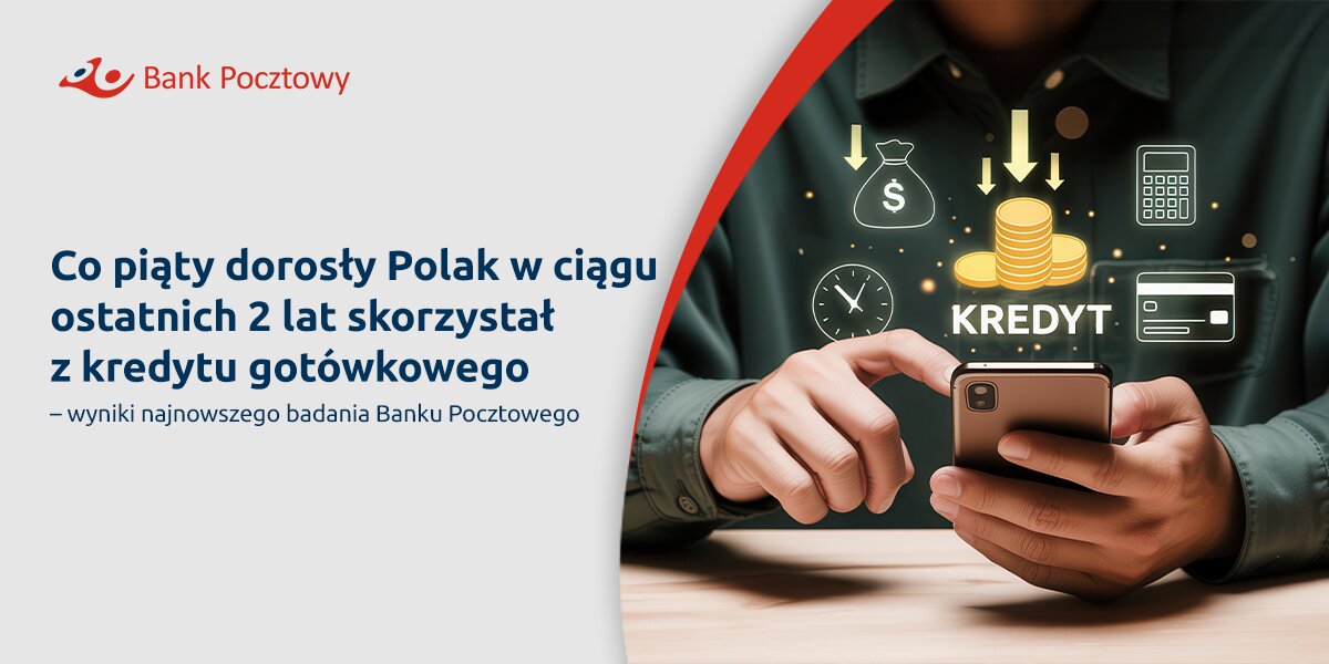Co piąty dorosły Polak (19%) w ciągu ostatnich 2 lat skorzystał z pożyczki lub kredytu gotówkowego – wynika z badań przeprowadzonych dla Banku Pocztowego