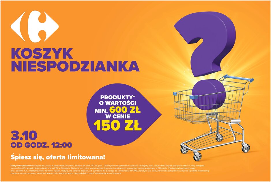 Prawie 2000 koszyków pełnych niespodzianek w ponad 120 sklepach Carrefour