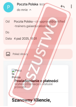 Uważaj na wiadomości od oszustów 
